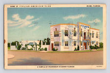 1938. MIAMI, FL. ITALIAN AMERICAN CLUB. POSTCARD. FF17 picture