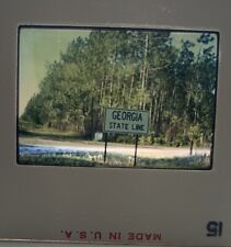 1961  Georgia State Line Sign Slide Slides Photo Original Kodak Kodachrome picture