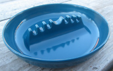 6.9 X 1.2 inches Large Blue Thick Strong Melamine Plastic Ashtray 7 Slots picture