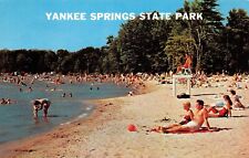 Yankee Springs State Park Swimming on Gun Lake Beach Hastings Michigan Postcard picture