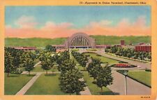 Approach to Union Terminal - Cincinnati Ohio OH - Postcard picture