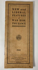 Original Treasury Department - NEW & Liberal Features of War Risk Insurance 1920 picture
