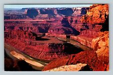 Moab UT-Utah, Scenic Colorado River From Dead Horse Point Vintage c1970 Postcard picture