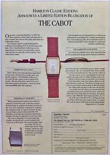 1988 Hamilton Classics re-Creation of the 1935 Cabot wristwatch - vintage ad picture