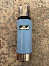 Vintage Blue Stanley Thermos with twist top and cup top picture