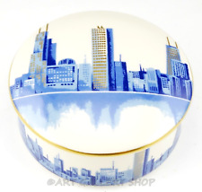 Pickard Porcelain CHICAGO CITY SKYLINE PANORAMA WILLIS TOWER TRINKET VANITY BOX picture
