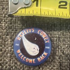 Halley's Comet Welcome Back 1985-86 Vintage Pinback Button Badge RARE picture