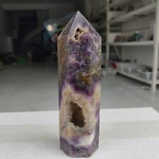 810g Natural Rare Fluorite Geode Obelisk Quartz Crystal Healing Tower Point P995 picture
