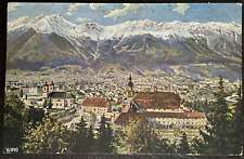 Postcard Innsbruck vom Berg Isel Austria Vintage picture