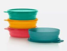 SUPER SALE Tupperware Impressions Cereal Bowls 4pc Air Liquid Tight Seal BPA FRE picture