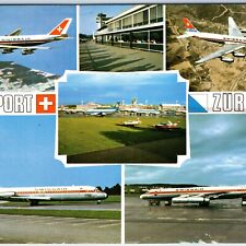 c1970s Zurich, Switzerland Kloten Airport Swissair Boeing Douglas DC-8 4x6 PC M5 picture