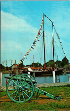 Vintage Postcard L.A. Dunton Fishing Schooner Mystic Seaport Connecticut CT picture