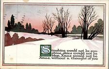 1914 MERRY CHRISTMAS GWYNEDD PA SNOW SCENE LANDSCAPE POETIC POSTCARD 20-120 picture