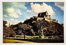1970s Edinburgh Castle Scotland Vintage Postcard Princess Street Gardens  picture