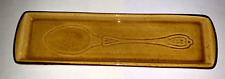 Terre e Provence French Spoon Rest Glazed Spoon Pattern Art Pottery *MINT* picture
