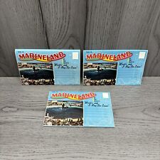 VTG 1960's Marineland of the Pacific Postcards Booklet Dolphins Seals Whale x3 picture