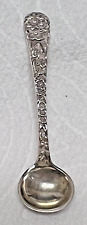 Repousse Sterling KIRK STIEFF Salt Spoon 2 3/8 Inch  No Monogram picture