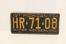 vintage 1954 michigan license plate picture