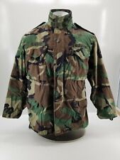Vintage US Army Woodland Camo Field Jacket Coat Cold Weather  Medium Regular  picture