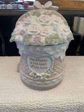 VINTAGE 1995 PRECIOUS MOMENTS COOKIE JAR JITCHEN IS THE HEART OF THE HOME ENESCO picture