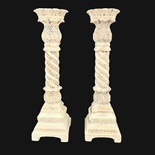 Pair of Tall French Style Heavy Candle Holders 15