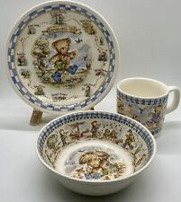 Vintage Wedgewood Rambling Ted Bear Adorable Bowl Plate Mug Cereal Dinner Set picture