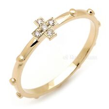 Rosary Ring PR77-5 14K Real Solid Gold Catholic Christian Ring (US 4 ~ 11) picture