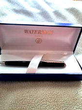 Vintage Waterman Paris Ballpoint Pen w/box Black/ Gold with Black Ink picture