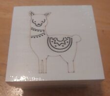 Wooden Box with Engraved Llama 3¾