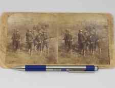 Vintage Military Stereo Plate 1898, Porto Rican Army, 16th Pennsylvania Voluntee picture