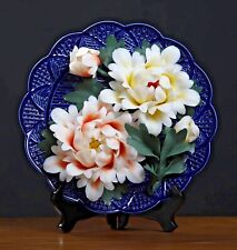 Plate Flower Handmade Paint 3D Work Piece of Art Decoration Porcelain Ceramic 11 picture