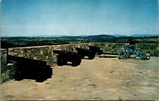 Vtg Fort Ticonderoga NY Cannons View from Fort Walls Looking North Postcard picture