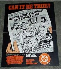 1984 Justice Society of America poster:Superman,Wonder Woman,Spectre,Hawkman,JSA picture