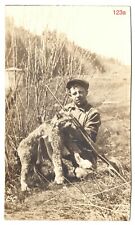 r123::   RPPC Postcard 1910: Boy Hunter Bags a Wabash Bobcat picture