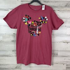 Disneyland Resort T-Shirt Adult Size Large Dark Pink Heather Mickey Mouse NWT picture