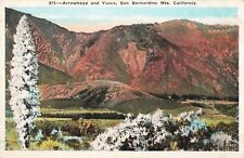 San Bernardino CA California, Arrowhead Yucca Mountains, Vintage Postcard picture