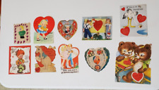 Vintage Valentine ‘s Day Cards - Lot Of 10 1940s-60s Some Hand Made Super Cute picture