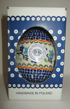pottery egg handmade in POLAND by BOLESLAWIEC pottery NIB size 5