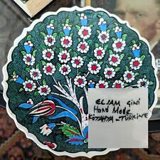 Vintage Elsam Gini HandMade Painted Hanging Plate Wall Art Kutahya Turkey Artisa picture