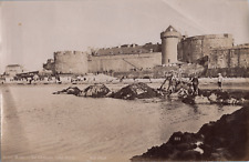 France, Saint-Malo, le Château, North Side, vintage print, ca.1880 vintage print picture