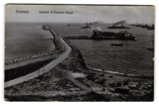 Postcard England Dorset Isle of Portland Harbor and Torpedo Range, RPPC unused picture
