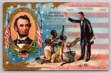 Abraham Lincoln Centennial Souvenir Emancipation Proclamation 1909 Postcard picture