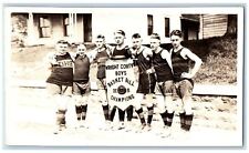1920 Davenport Central High School Basketball Champions RPPC Photo Postcard picture