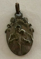 Antique Catholic Religious Medal / ORNATE / First Holy Communion / Eucharist picture