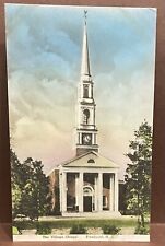 handcolored POSTCARD ~ PINEHURST NC ~ The Village Chapel ~ Albertype Sepia ~ picture