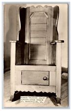 RPPC Acadian House Museum Wishing Chair, St. Martinville Louisiana LA Postcard picture