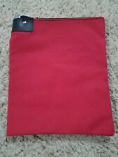 1 Dark Red Canvas Locking Bank Deposit Bag with Deluxe Pop Up Lock and 2 Keys  picture