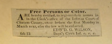C. 1820 Savannah GA Newspaper Ad ~ 