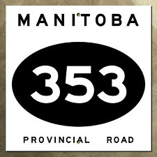 Manitoba provincial road 353 highway marker route sign 1970s 16x16 picture