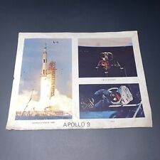 Vintage NASA Apollo 9 Launch 3 March 1969 Astronaut Space Moon EVA 11in x 14in picture